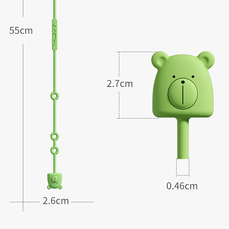 Silicone Anti-lost Chain Strap Adjustable Pacifier Holder Chain Soft Silicone Baby Teether Toys Straps Stroller Accessories