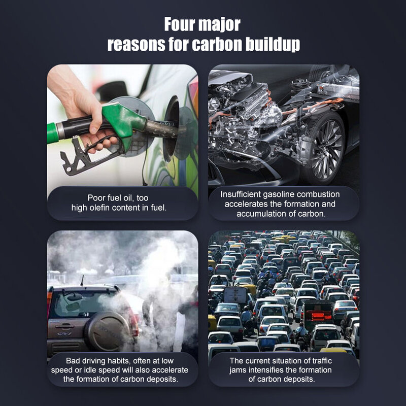 6 pz auto carburante benzina iniettore detergente Gas olio additivo rimuovere il deposito di carbonio del motore aumentare la potenza In olio etanolo risparmio di carburante