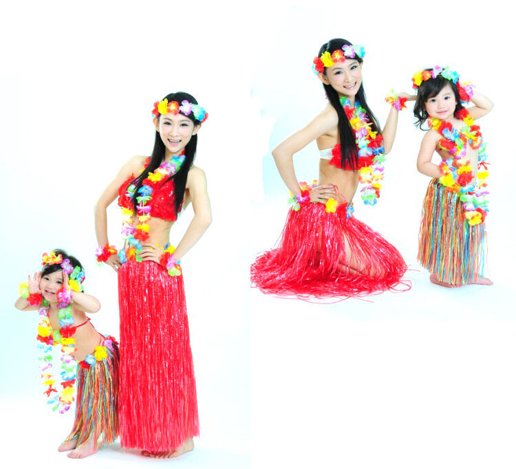 30/40/60/80cm Hawaiian Hula-Rock Sommer Strand Party Erwachsene Kinder Kleid Up Glücklich Tropical aloha Hawaii Geburtstag Party Decor