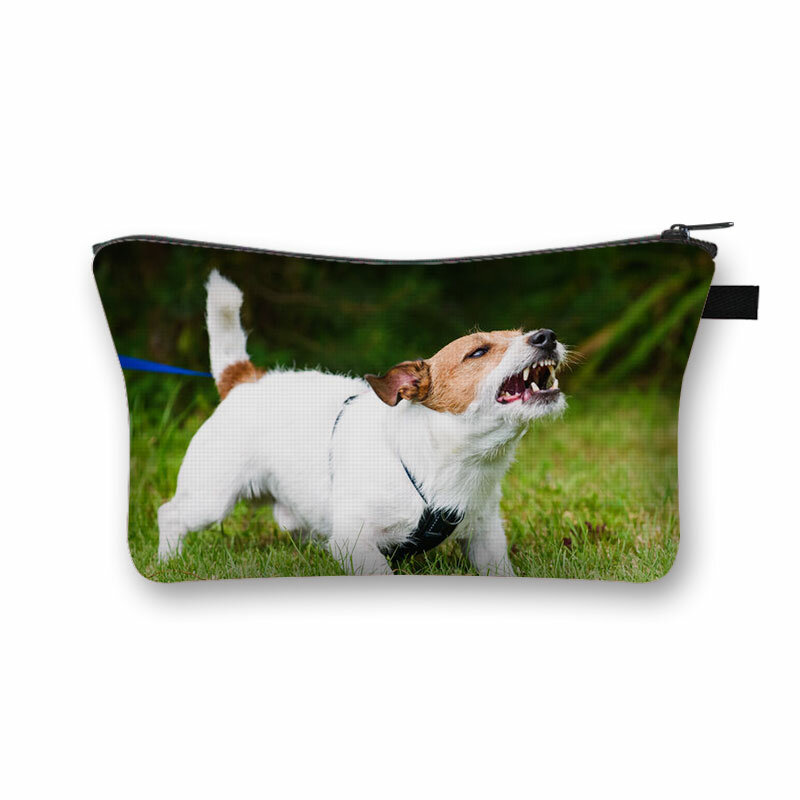 Jack Russell Terrier Labrador Cosmetic Bag donna Casual Travel Cosmetic Case Shopping Bags borsa portamonete per ragazza