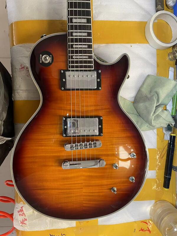 G logo guitar, AAAA, flame maple, Less P, flame maple, Mahogany body, Made in China, free shipping
