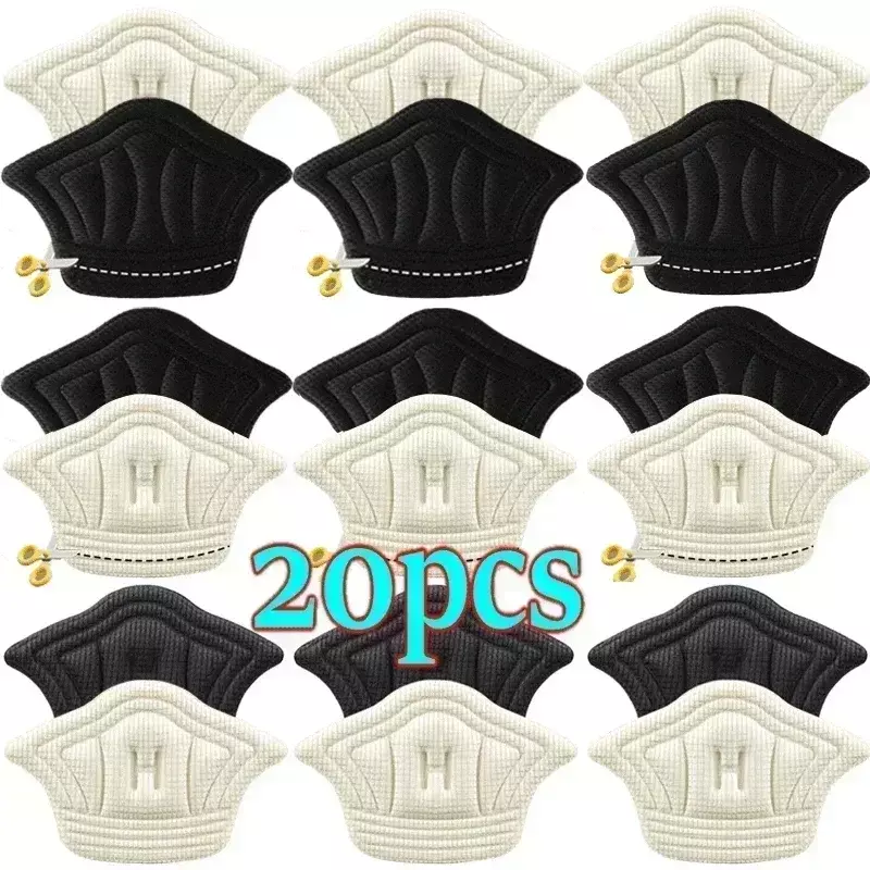 20PCS Insoles Patch Heel Pads for Sport Shoe Adjustable Size Antiwear Feet Pad Cushion Insert Insole Heel Protector Back Sticker