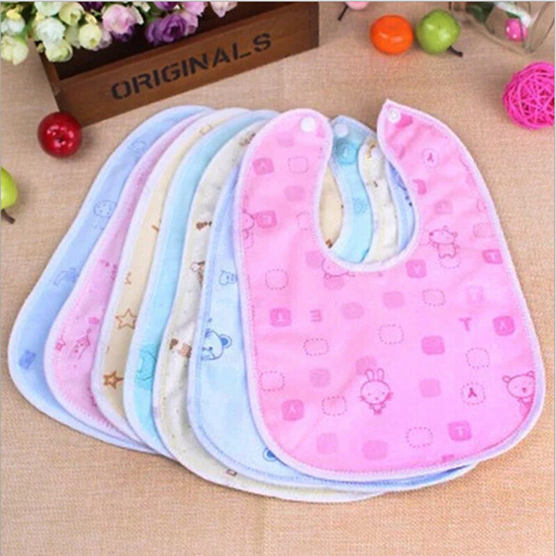 Recém-nascido Baby Cotton Bibs, Infant Burp Panos, Lenço para crianças, Toalha de saliva, Moda para crianças, Meninos e meninas, 1Pc