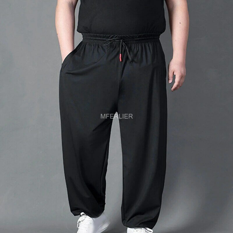 Verão calças grandes 8xl 150kg 6xl 7xl estilo fino calças compridas masculinas