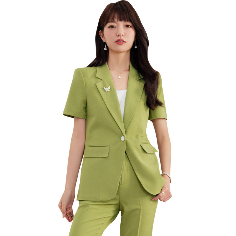Women's Summer Thin Casual Suit Muxuelian Coat Set Suit Professional Summer2024Small Summer