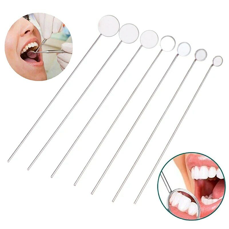 Dental Mouth Mirrors Laryngoscope Checking Eyelash Makeup Mirrors Stainless Steel Teeth Whitening Clean Oral Supplies Tools