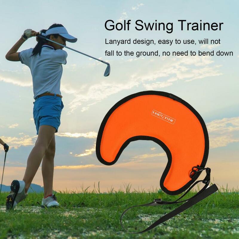 Początkujący Golf trening swingu golfowego trening swingu golfowego golfowy kształt księżyca korektor postawy dla początkujących golfistów ćwiczy, aby poprawić Swing