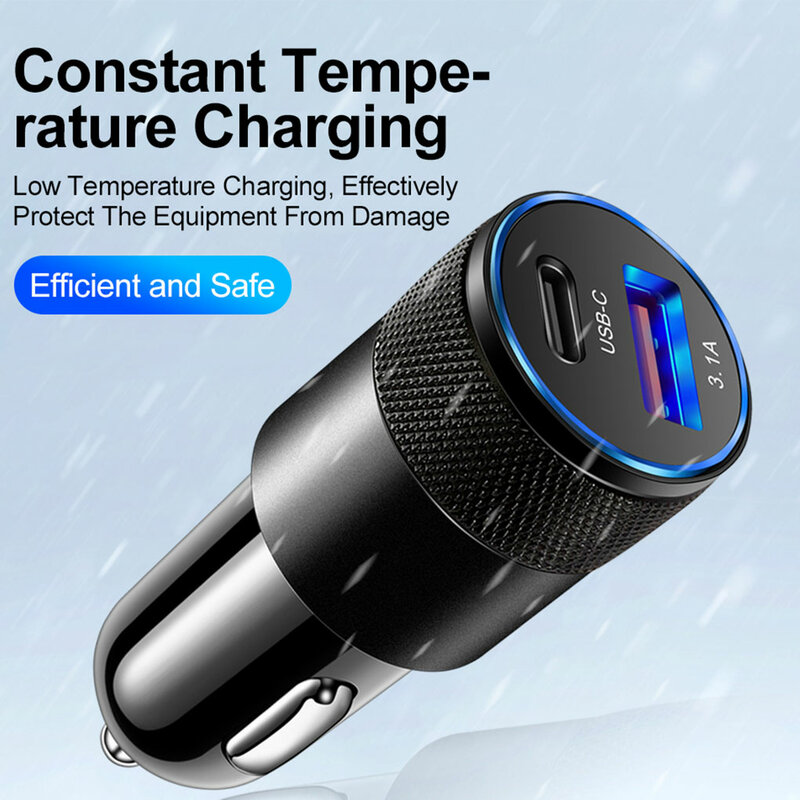 Car Charge Adapter 2 Port 3.1A Universal Dashcam Phone Power Outlet