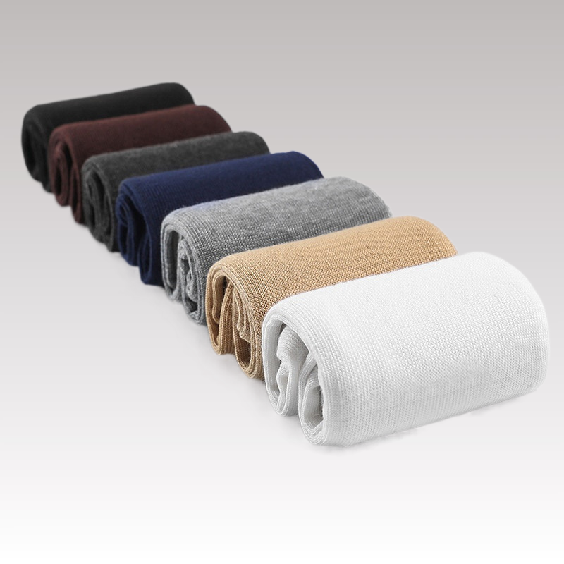 Calcetines de tubo medio para hombre, calcetín de algodón absorbente del sudor, transpirables y elásticos, 5/10 pares