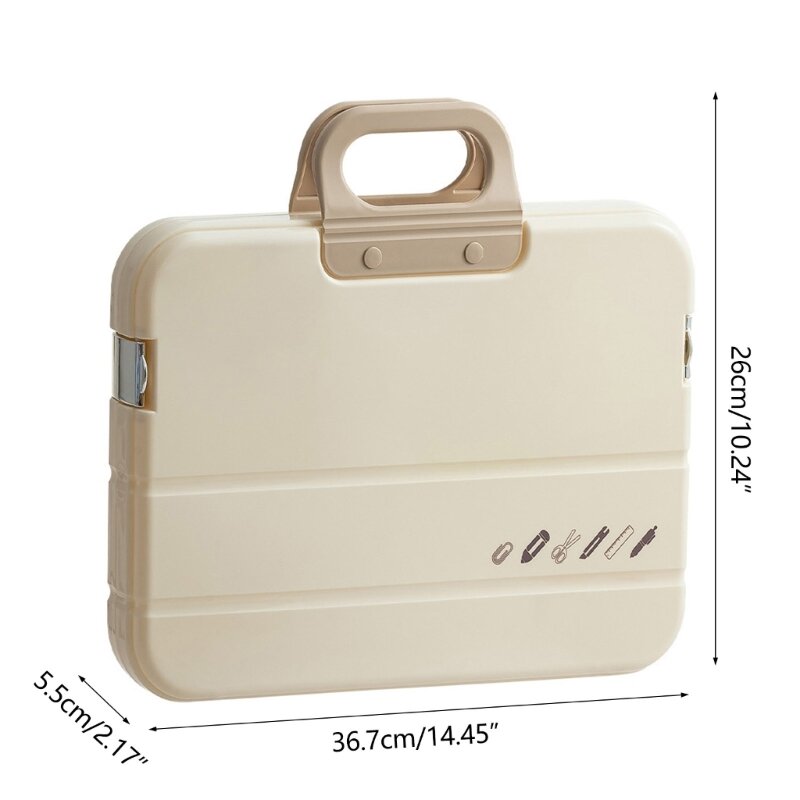 A 4 File Box with Handle Document Box File Storage Box for Office Use