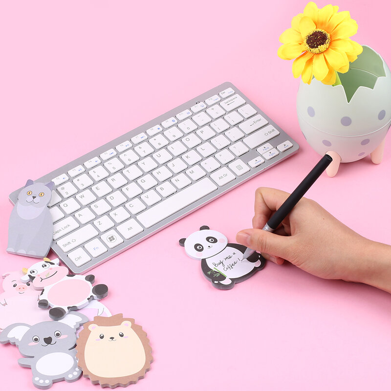 Japanische Neuheit 3d niedlichen Mini Tier Memo Pads Kawaii Katze Panda Kinder Mädchen Haft notizen Post Notiz blöcke ästhetischen Schreibwaren laden