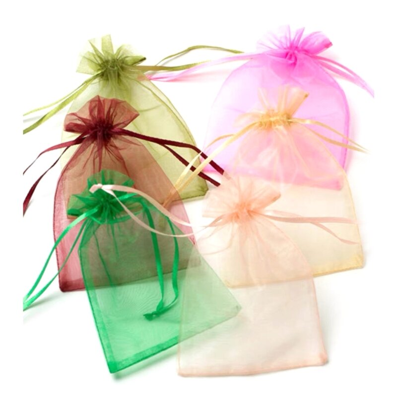 50 sacchetti alla Sacchetti regalo per festival Sacchetti per caramelle in rete Forniture per feste matrimonio 634D