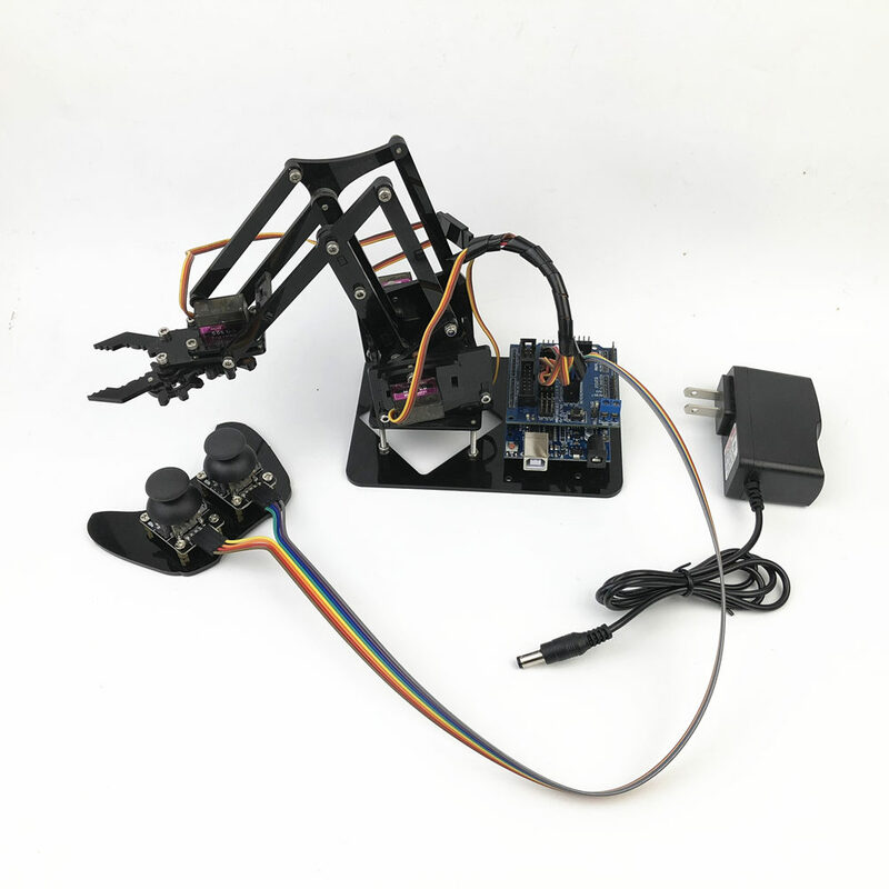 SG90 MG90S 4 DOF разборный акриловый механический манипулятор-манипулятор паровой робот коготь для робота Arduino с джойстиком управления DIY Kit