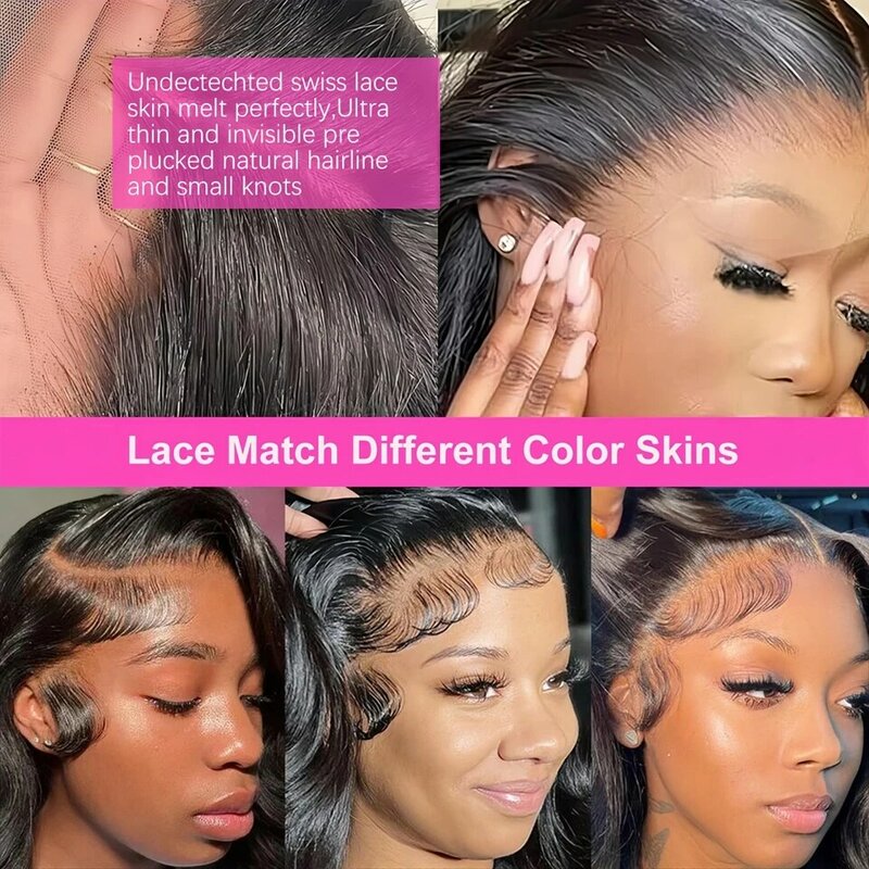 Straight Lace Front Wigs Human Hair Pre Plucked 180 Density 13x4 HD Lace Frontal Wigs with Baby Hair Glueless Human Hair Wig