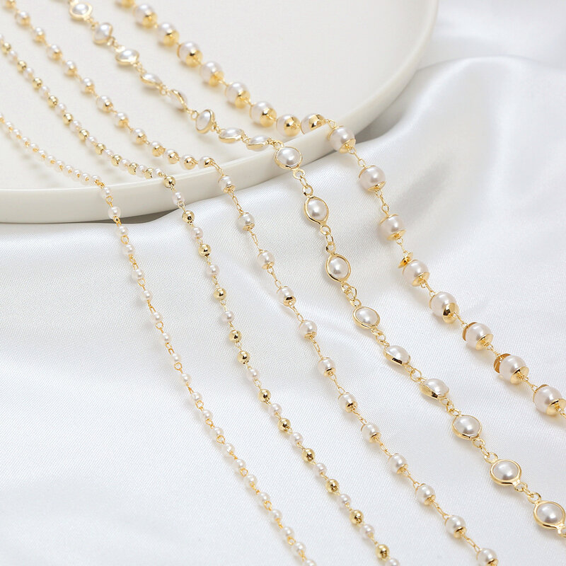 WT-RBC235 WKT 2023 meravigliosa perla artificiale e accessori per catena di gioielli in ottone oro 18 carati donna popolare nuova vendita