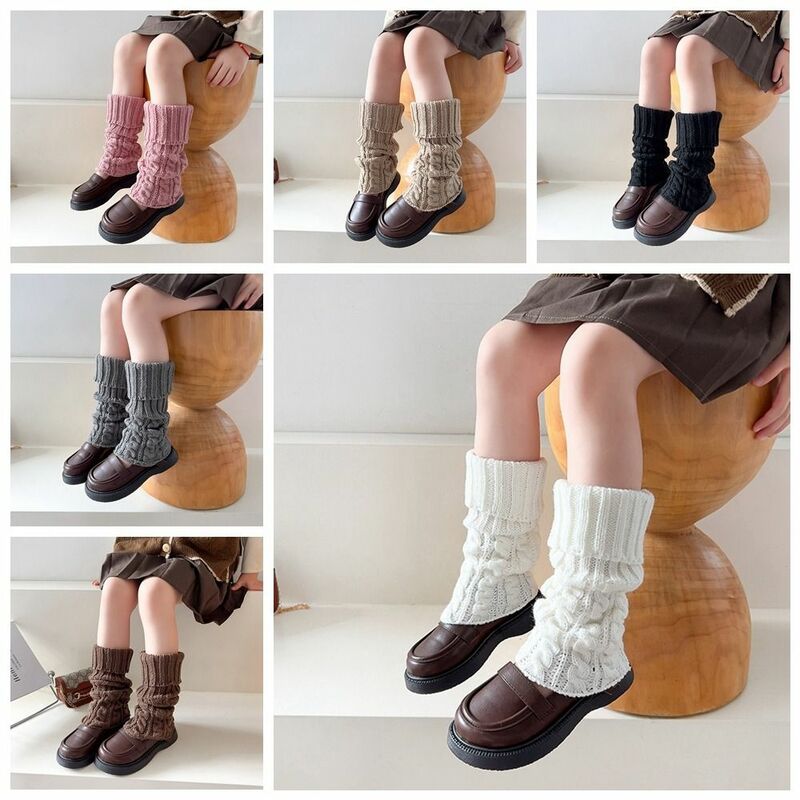 Japanese Style Children's Twist Leg Warmers Kawaii Balletcore JK Ballet Guards Socks Pile Socks Long Stockings Leg Socks Baby