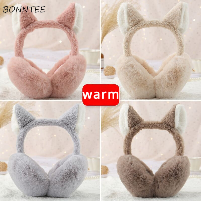 Earmuffs Women Ear Warmer Thicker Keep Warm Cute Fox Soft Korean Fashion Lovely Fluffy Lovely Sweet Girl Winter Accessories Ins