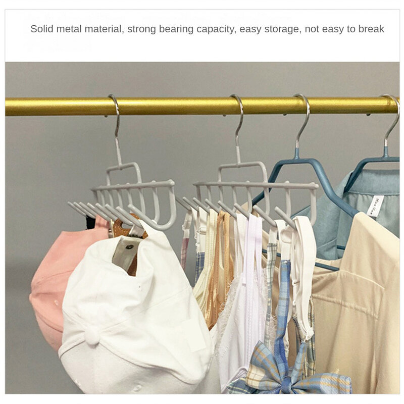 Storage Rack Simple Iron Smooth Plating Surface Strong Load-bearing Capacity Household Wall Hooks Scarf Storage Hanger Practical