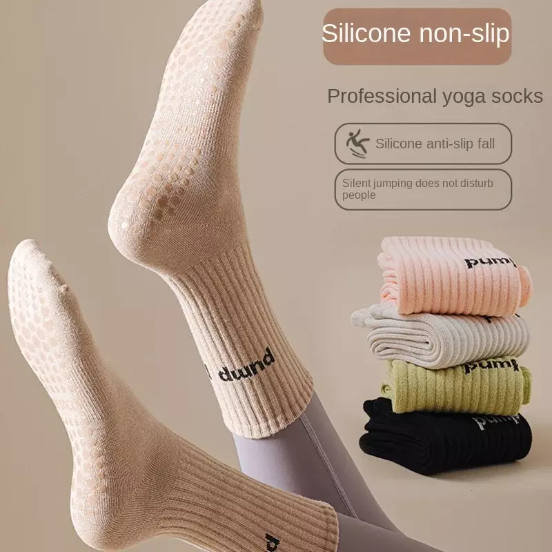 New Korea Winter Yoga Socks antiscivolo calzini da pavimento per Fitness sportivo per adulti da donna professionale autunno/inverno Mid tube Pilates