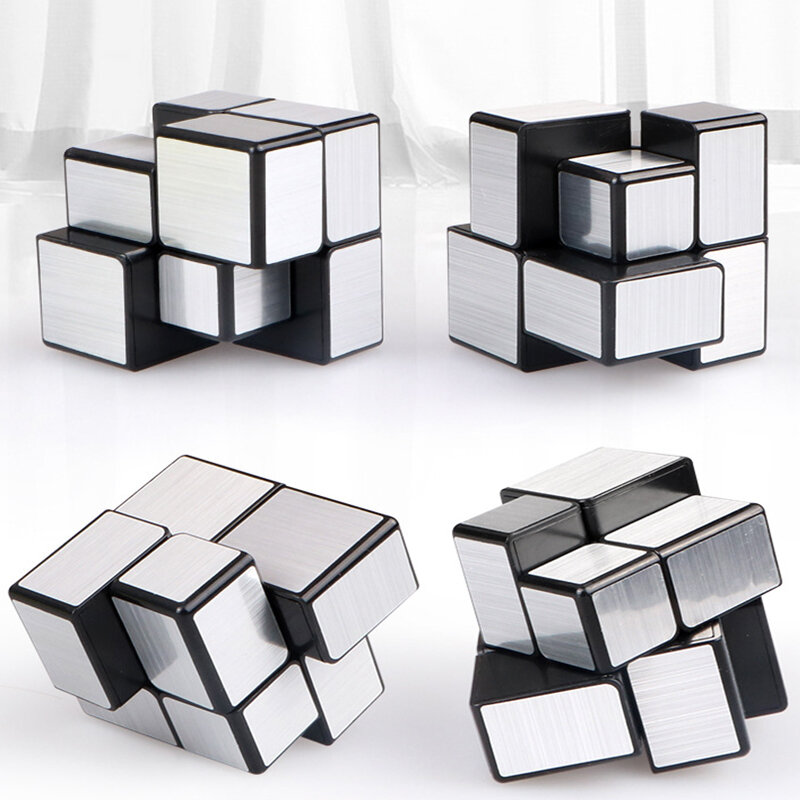 Funny2x2x2 3x3x3 Magic Mirror Cube Gold Silver Professional Speed Cubes Puzzles Speed Cube Educational Toys For Children Gifts
