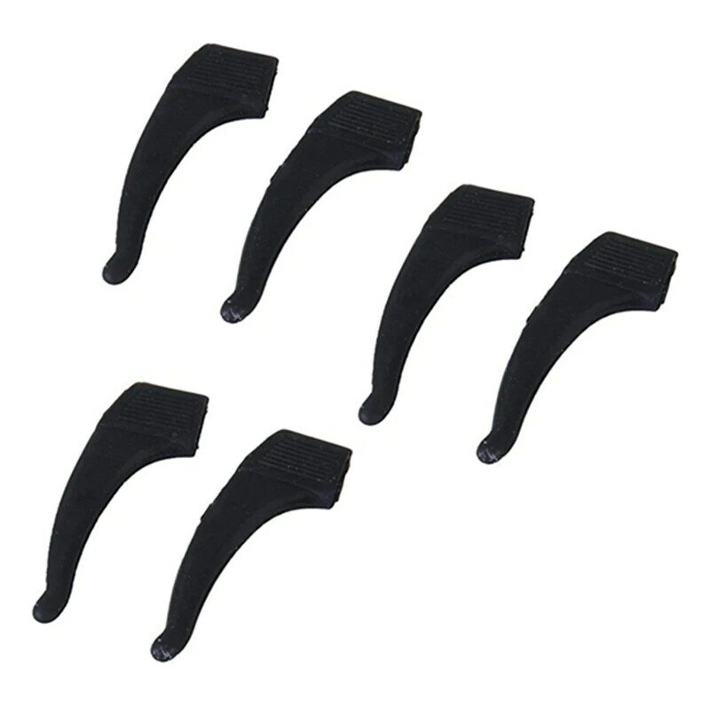 9 Paar Oorhaken Bril Ondersteunt Anti-Slip Siliconen-Zwart