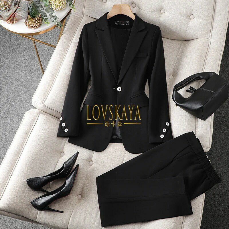 New product slimming and wearing with a lapel collar one button work suit business suit fashionable suit women's clothing