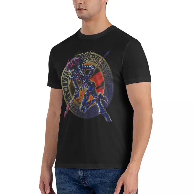 Vintage Dark Magician Of Chaos T-Shirts for Men Crew Neck Cotton T Shirt Y-Yu Gi Oh Duel Monsters Cards Short Sleeve Tees