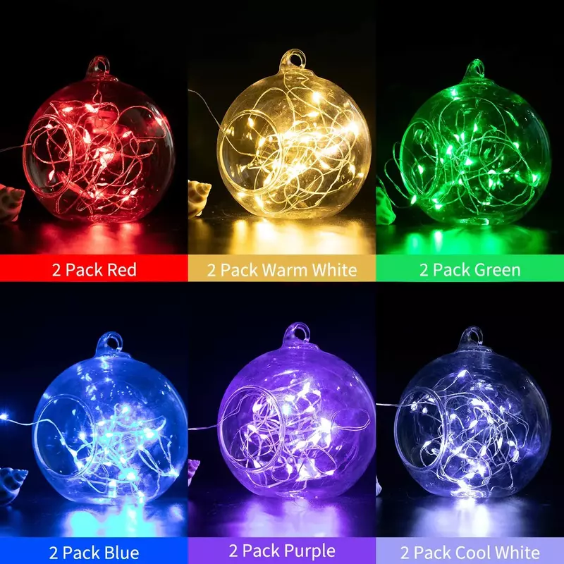 Luces LED luci di fata in filo di rame alimentate a batteria luci a stringa a LED per feste di matrimonio decorazioni natalizie per interni luci di ghirlanda
