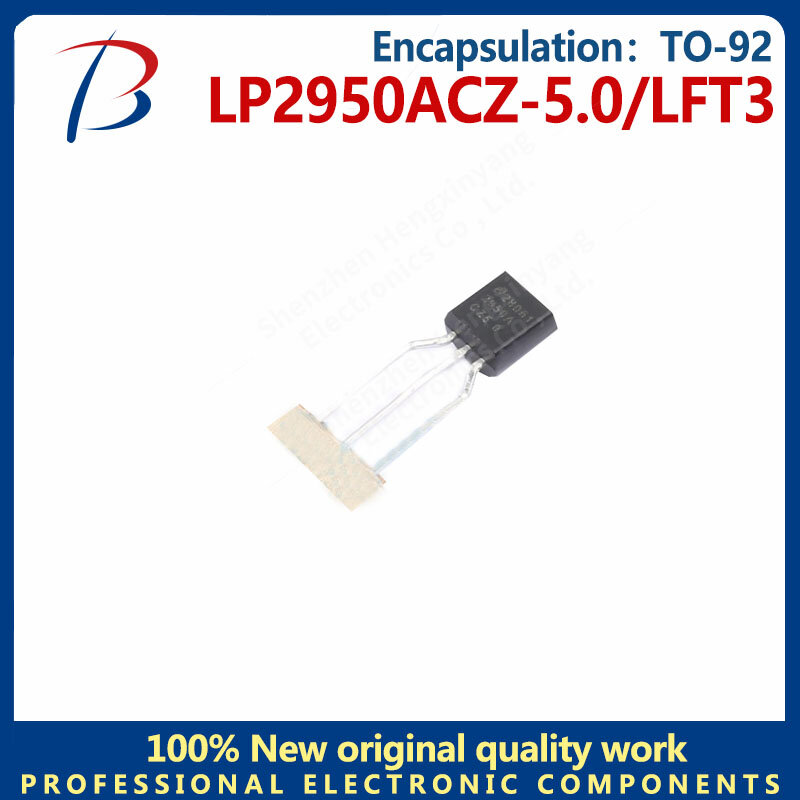 10PCS  LP2950ACZ-5.0/LFT3 package TO-92 low voltage differential regulator 100mA 30V