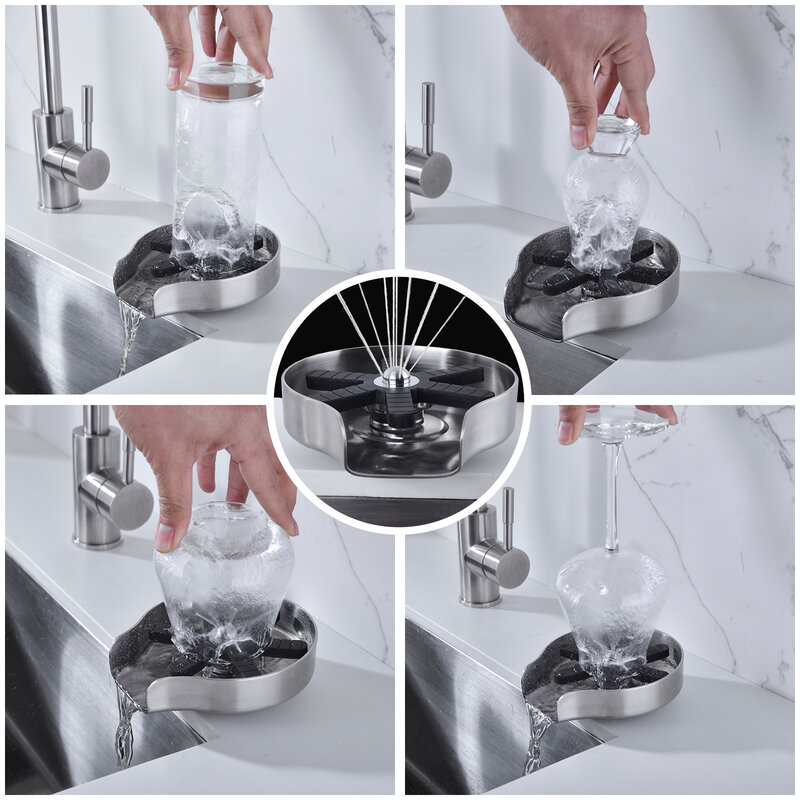 Bar Glass Rinser para Kitchen Sink, aço inoxidável