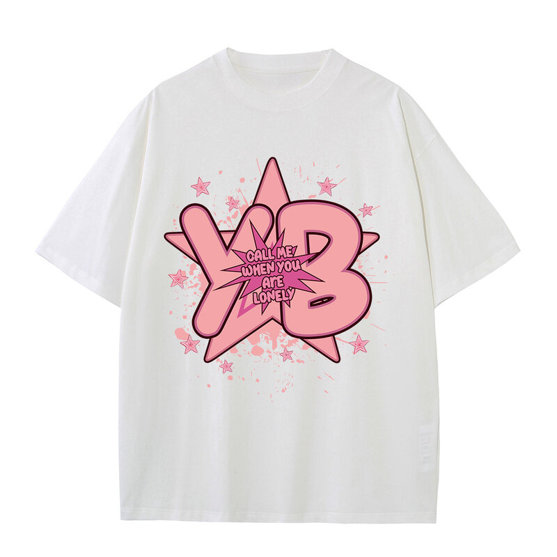 American New Print Vintage Y2K Tops übergroße T-Shirt Paare Gothic Frauen Kleidung Harajuku Gothic Grafik Baumwolle Material Shirts