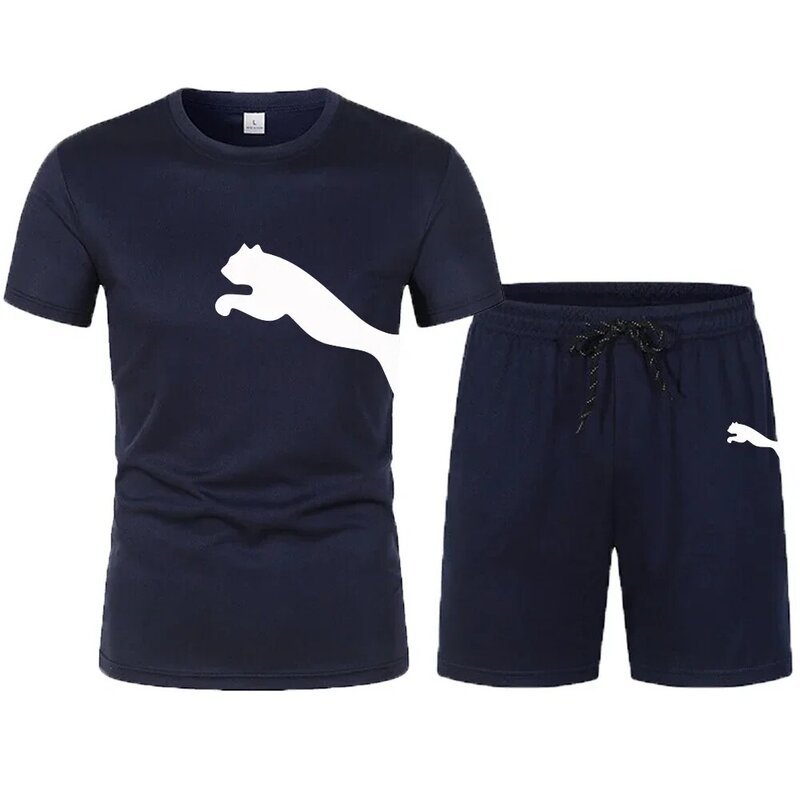 T-shirt à manches courtes et short de sport pour hommes, survêtement coréen, vêtements décontractés pour hommes, ensembles de joggeurs, mode d'été, 2024