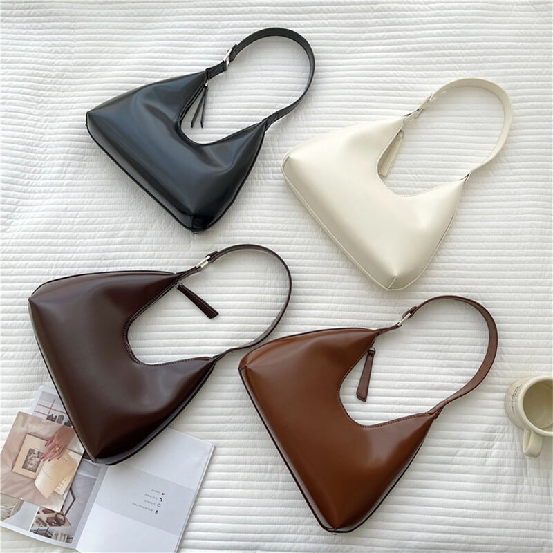 Tote Bag Fashionable Shoulder Bag for Women With High-end Feel PU Leather Styling Retro Underarm Bag