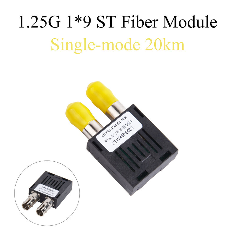 Módulo de fibra óptica Gigabit, 1 piezas, 1x9, 1000M, 2 ST, UPC, APC, 1,25G, modo único, 1310nm, 20KM, envío y recepción
