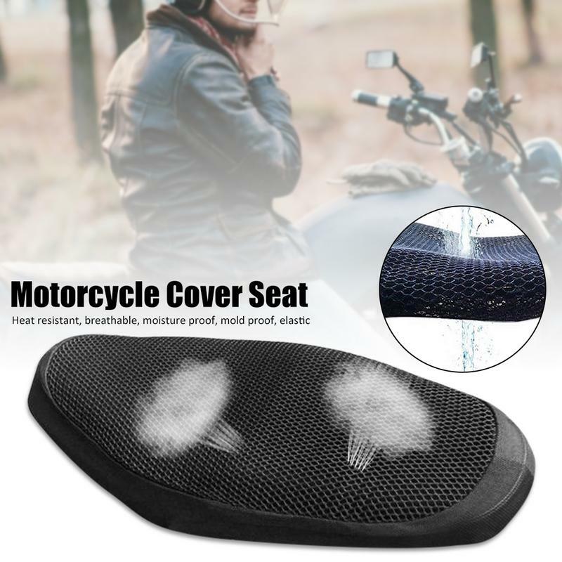 Capa de almofada de assento da motocicleta m/l/xl/xxl net 3d malha protetor isolamento capa de almofada bicicleta elétrica universal