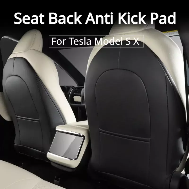 Bantalan kursi belakang Anti tendangan untuk Tesla Model S X sandaran kursi alas pelindung tahan aus anak antikotor Aksesori Mobil 2023