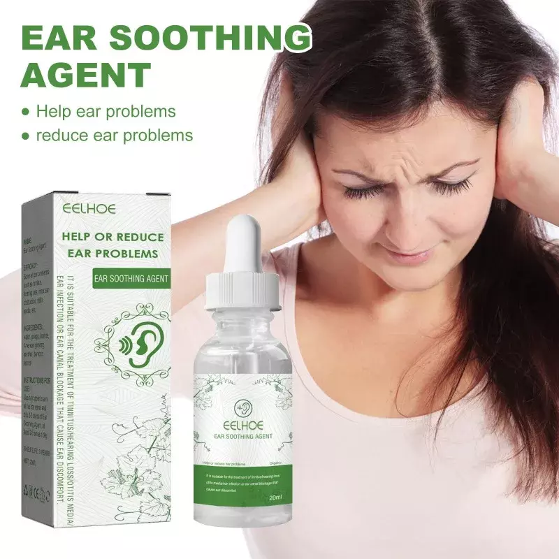 Ear Ringing Relieving Drops Deafness Clean Soften Earwax Canal Blockage Itching Earache Treatment Ears Hard Hearing Tinnitus Oil