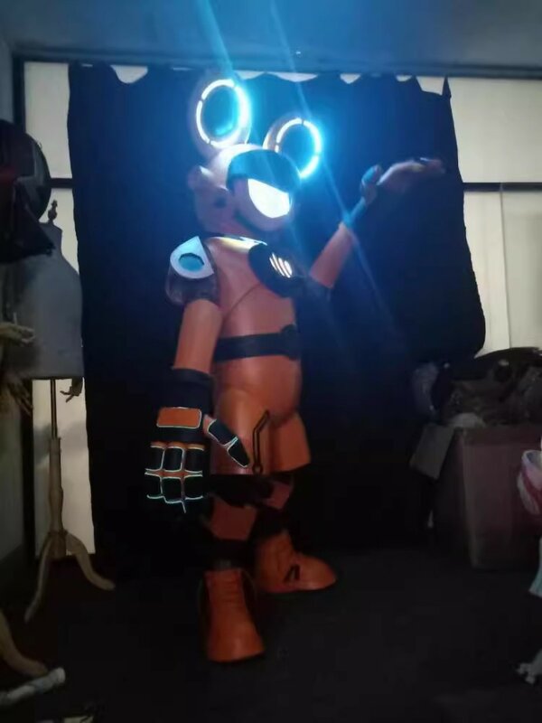 Led Robot Kostuum Lichtgevende Dansvoorstelling Show Voor Nachtclub Led-Up Kostuums Danskostuums Led Robot Pak