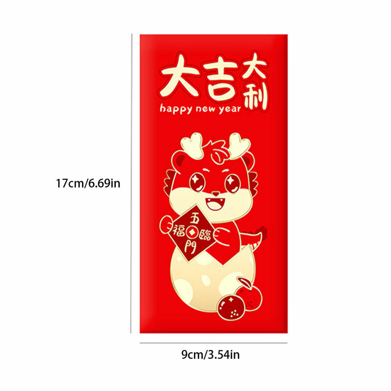 3set Red Envelope Red Spring Festival Red Envelope Year Of Dragon Attract Wealth Easy To Materials 3