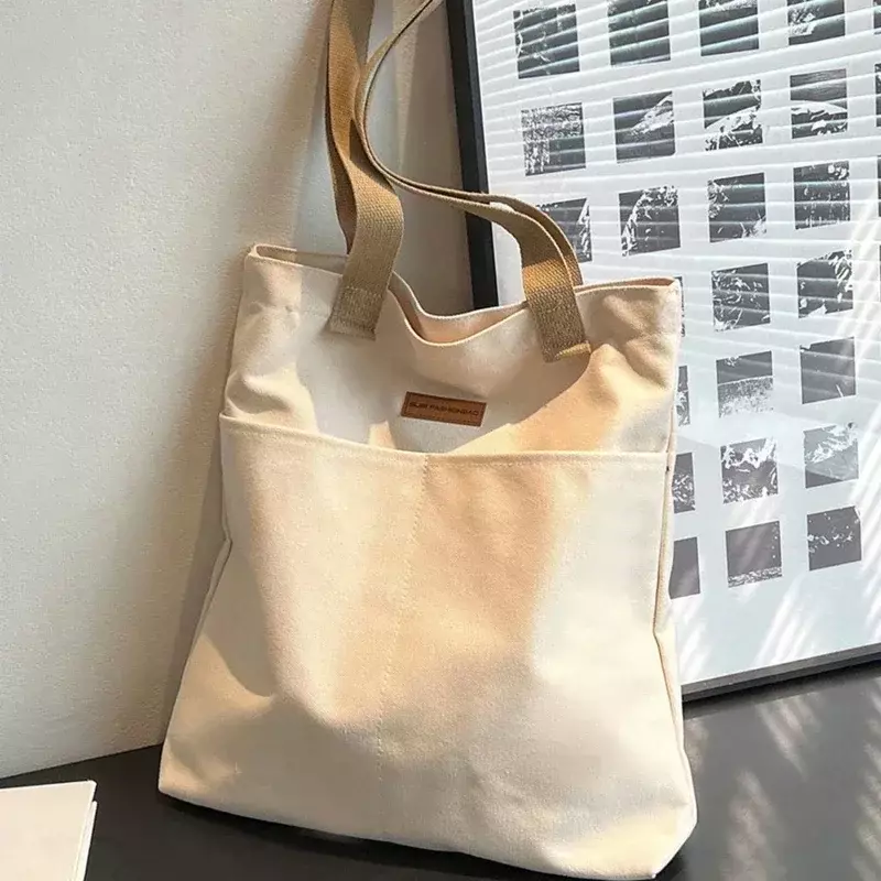 Женская Холщовая Сумка-тоут TOUB020, вместительная сумочка с продвинутой нитью, удобная практичная