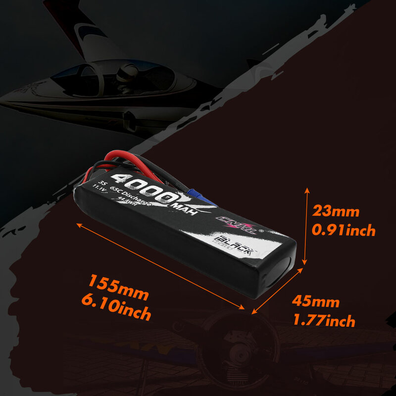 CNHL 3S 4S 6S Lipo Battery 11.1V 14.8V 22.2V 4000mAh 65C With EC5 Plug For Airplane Helicopter Vehicles Car Boat Truggy Buggy