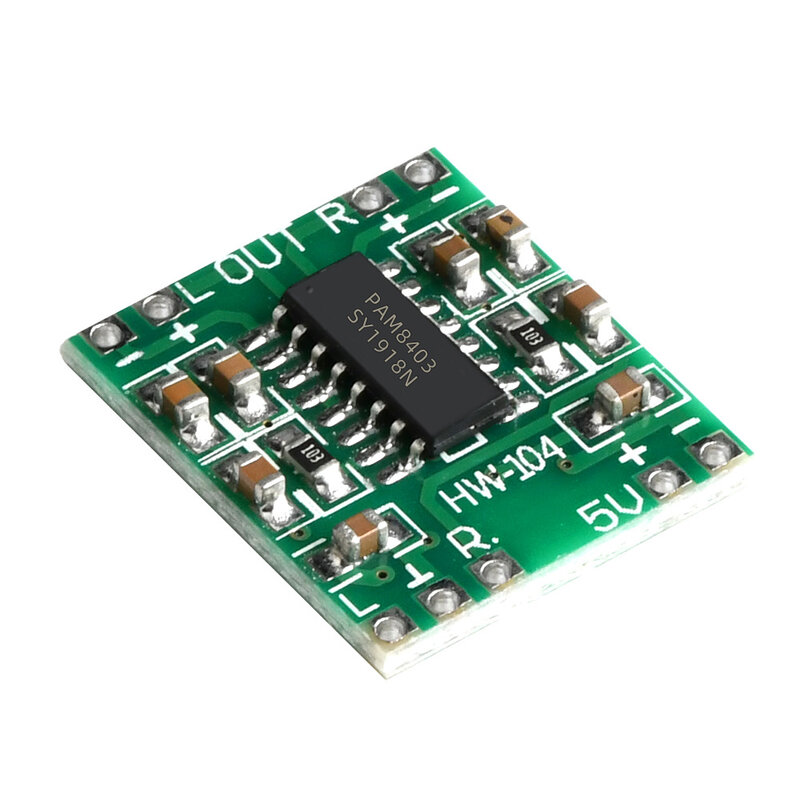 Placa de amplificador de potência 2 canais 3W classe D, placa de amplificador de som para Arduino 2.5V a 5V, mini PAM8403