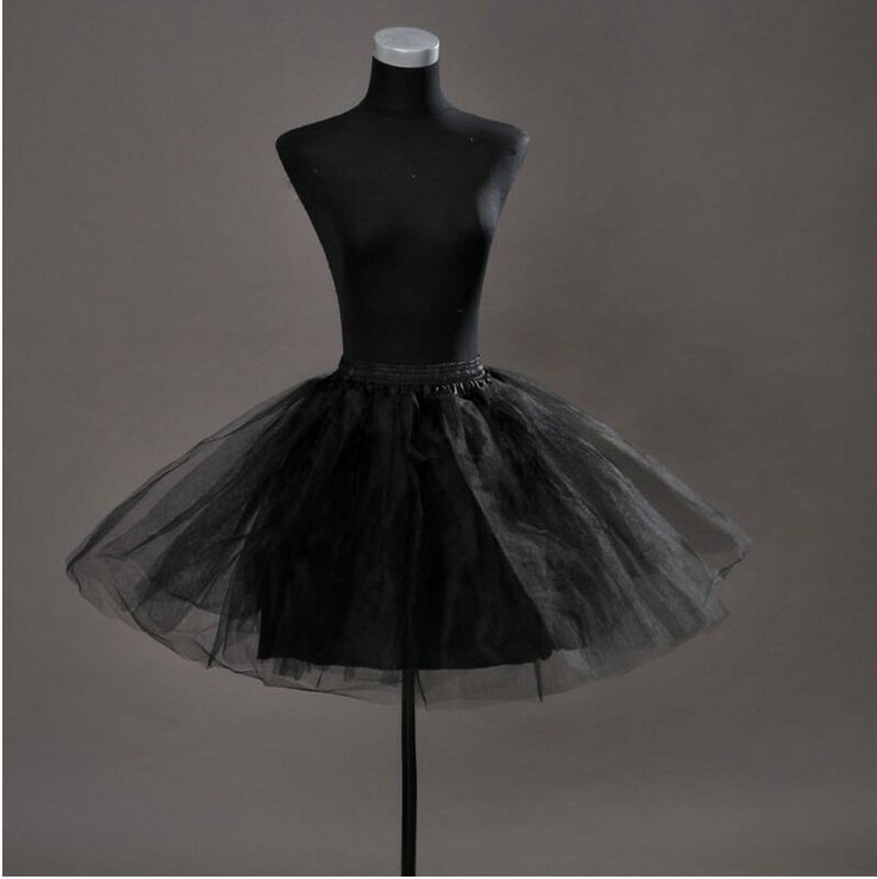 Bride Wedding Dress Crinoline Three-Layer Yarn Small Ballet Pettiskirt Support Black and White Two-Color Personality Dance Skirt