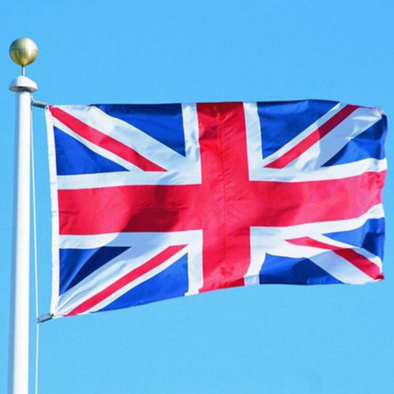 علم المملكة المتحدة الوطني من البوليستر ، ديكور الفناء ، 5*3 قدم ، 90 *