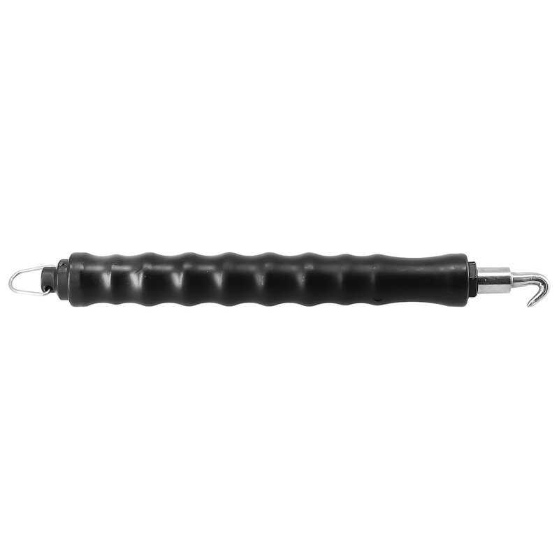 Twister-cable de amarre de forma segura semiautomático, 1 unidad, 300x27X27 MM, negro, acero de alta calidad, retroceso y recarga