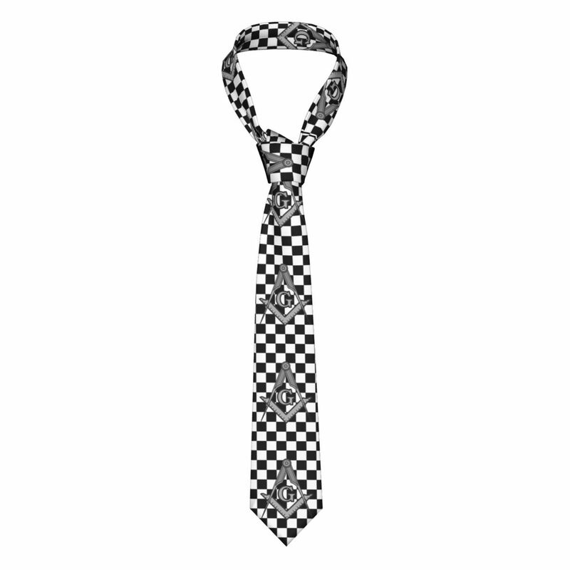 Classic Freemason Square And Compass Masonic Neck Tie Men's Custom Silk Mason Necktie for Wedding Cravat
