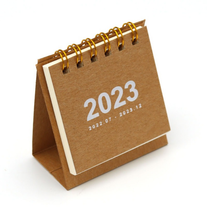 2023 Đơn Giản Màu Mini Lịch Đơn Giản Để Bàn Giấy Kép Hàng Ngày Lập Lịch Bàn Kế Hoạch Hàng Năm Chương Trình Nghị Sự Tổ Chức Bàn Làm Việc