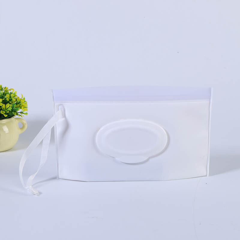 Toalhetes recipiente casos saco de limpeza molhada cinta snap clamshell eco-friendly reusável fácil de transportar bebê portátil caixa de tecido bolsa de cosméticos