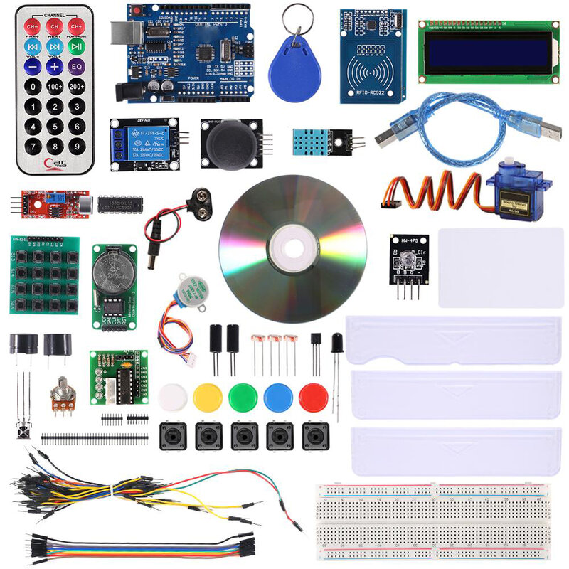 Le plus récent Kit de démarrage RFID pour Arduino UNO R3 version améliorée Suite d'apprentissage UNO R3 Mega 2560 Kit de démarrage capteur RFID pour Arduino