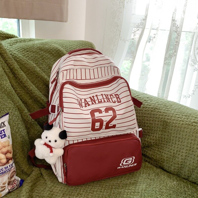 Новинка 2023, Модный Цветной контрастный школьный ранец для младшей и старшей школы, новый милый Вместительный рюкзак, удобный дорожный рюкзак